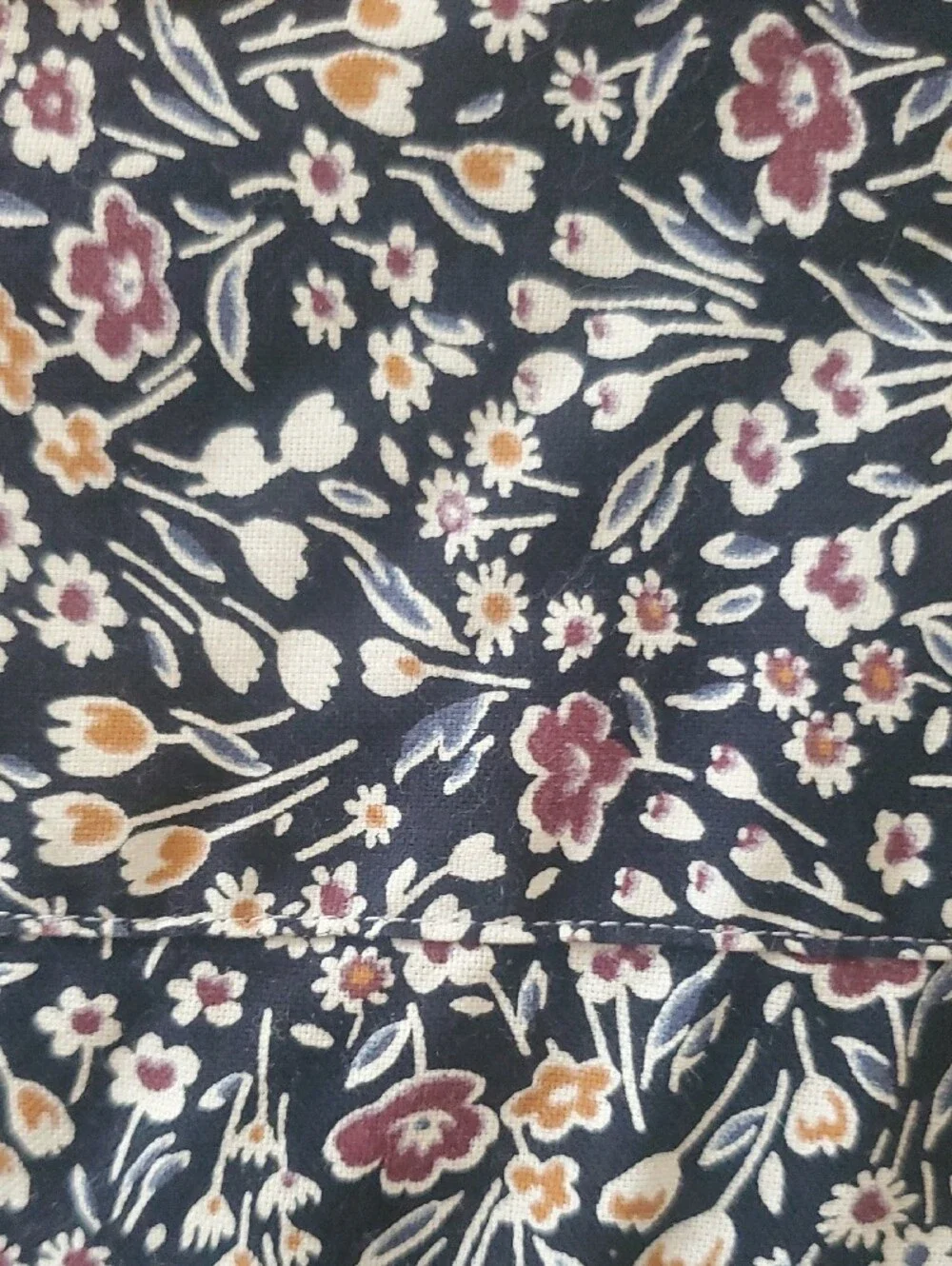 Banana Republic Men’s Navy Blue Floral Button-Down Shirt L